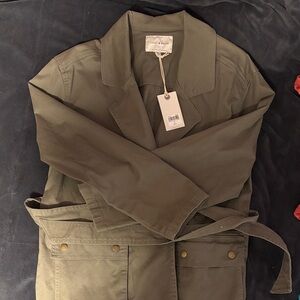 Lucky Brand olive Trench Coat